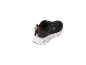 Black sports shoes with pink details and a white sole