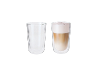 Silvercrest thermal glasses: one empty glass and one filled with latte macchiato.