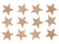 Wooden stars on a black background.