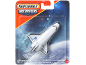 Toy space shuttle in blister packaging, with the text “Sky Busters”.