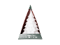 Christmas tree-shaped LED candle in packaging.