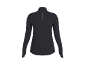 Black long-sleeved sports top with a reflective stripe on the back