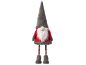 Christmas decorative gnome with a grey hat, white beard, and red outfit.