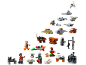 Set of 24 small space-themed toys, including figures and vehicles.