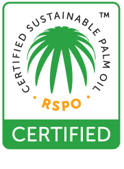 Certified Sustainable Palm Oil (RSPO) certification logo.