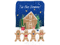 Christmas card with gingerbread men and the text 'Tis the Season!