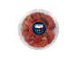 Packaging of marinated Italian-style semi-dried tomatoes.