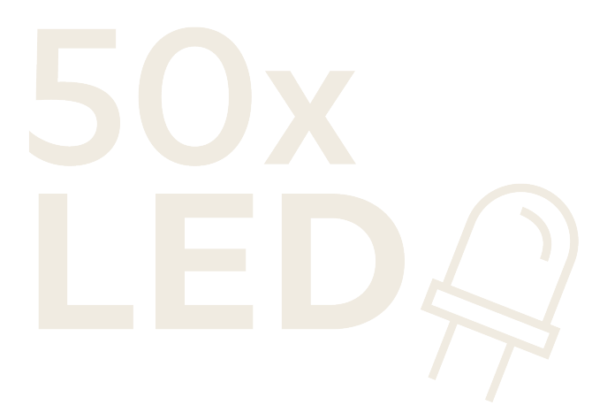 50x LED badge