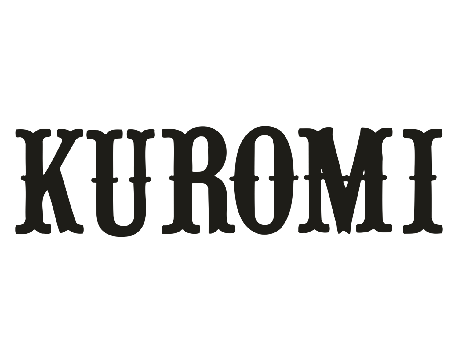 Text 'KUROMI' in black on a white background.