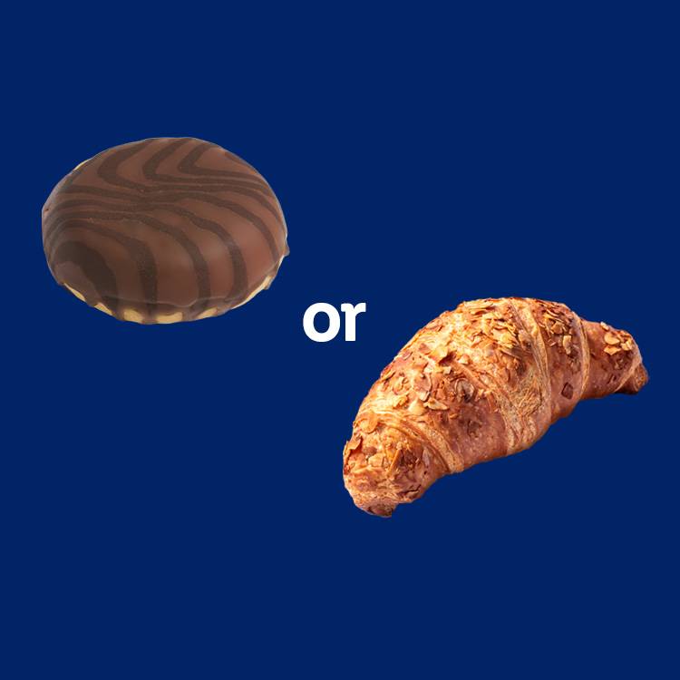 Chocolate-covered pastry or almond croissant?