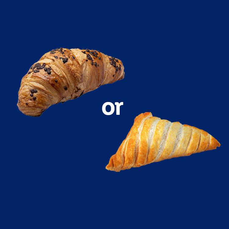 Chocolate croissant or a flaky pastry?
