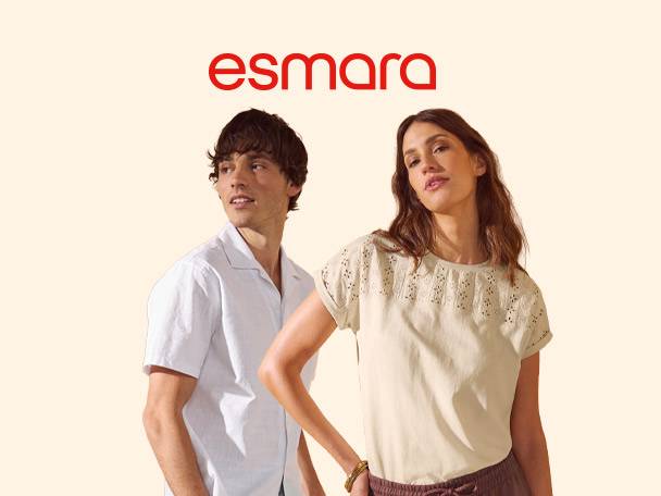 Man in white shirt and woman in beige top, both looking away, with text above.