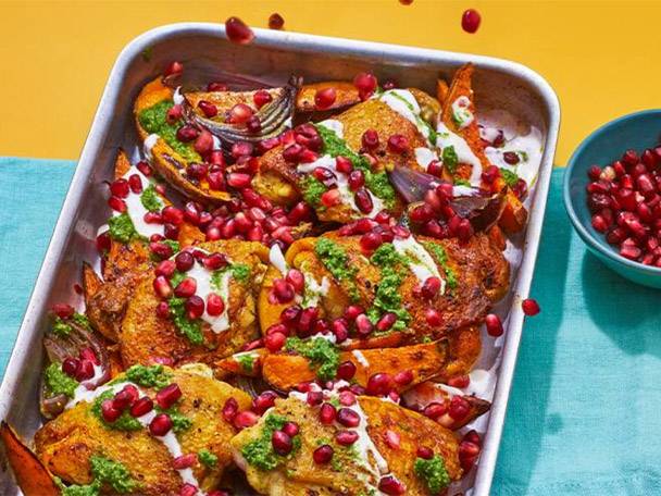 Sweet Potato Chicken Traybake