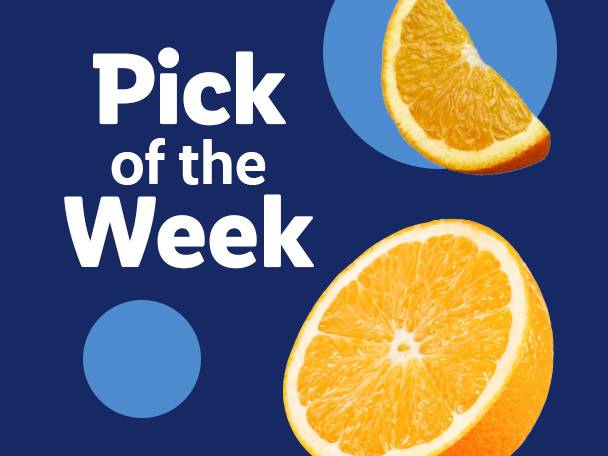 Pick of the Week: Oranges on a blue background.
