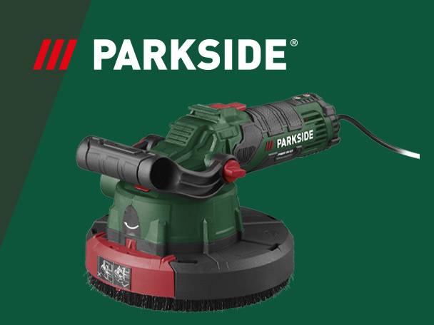 Parkside wall and ceiling sander on a dark green background.