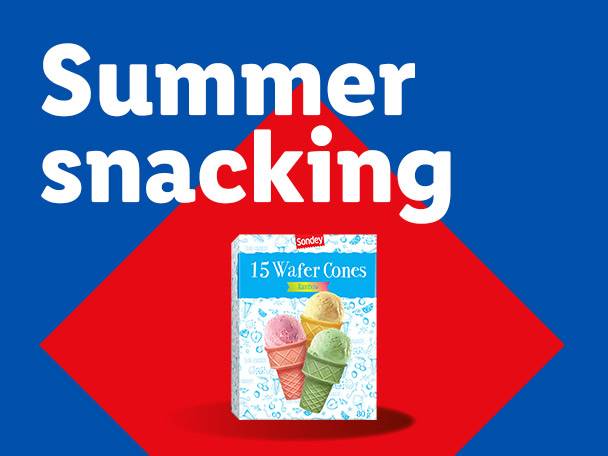 Summer snacking with a box of 15 wafer cones for ice cream.