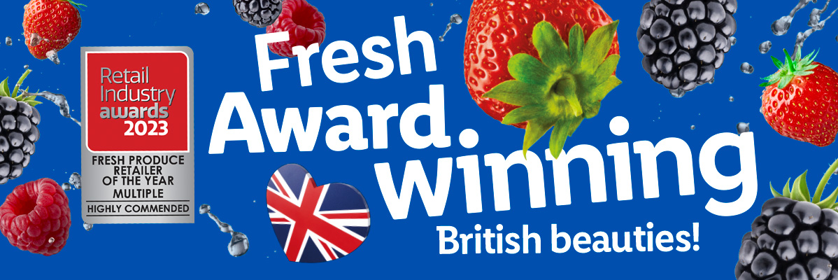 Award-winning fresh British strawberries, raspberries and blackberries.