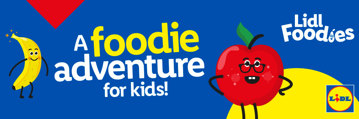 Lidl Foodies adventure for kids: apple and banana.
