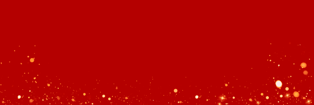 Red background with gold glitter.