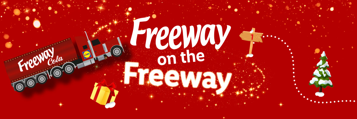 Christmas advert for Freeway Cola featuring Lidl.