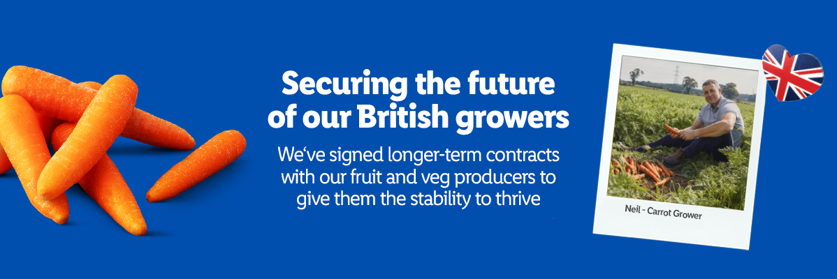 Carrots and support for British growers.