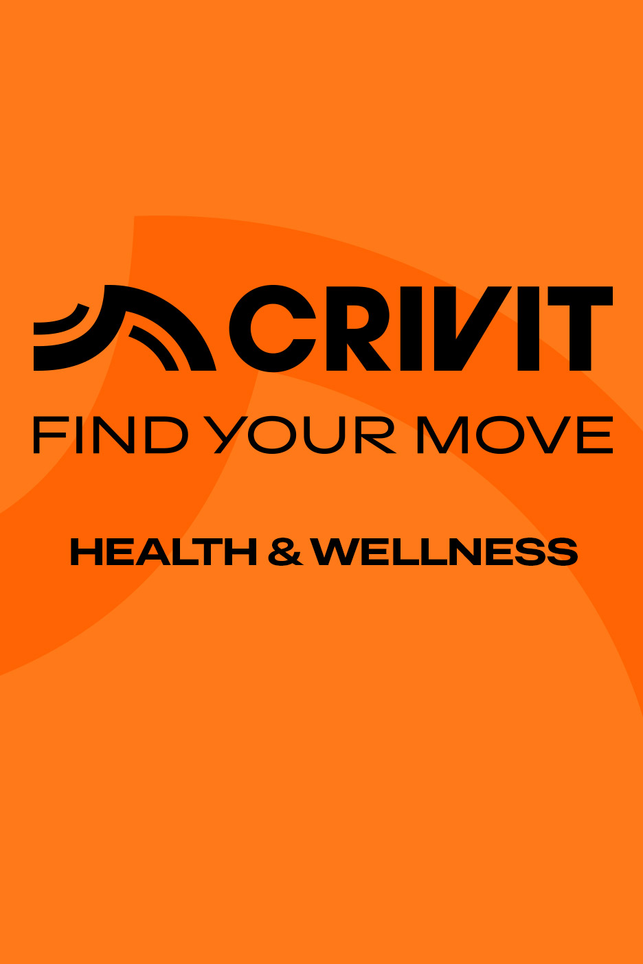 Health and wellness products with the text 'Find Your Move' on an orange background.
