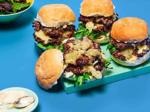 Punchy Black Bean Smash Burgers