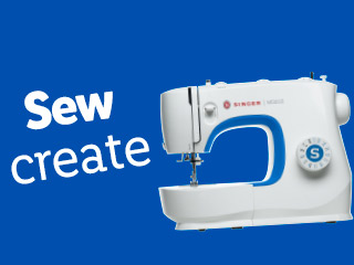 A Singer sewing machine, promoting sewing and creation.