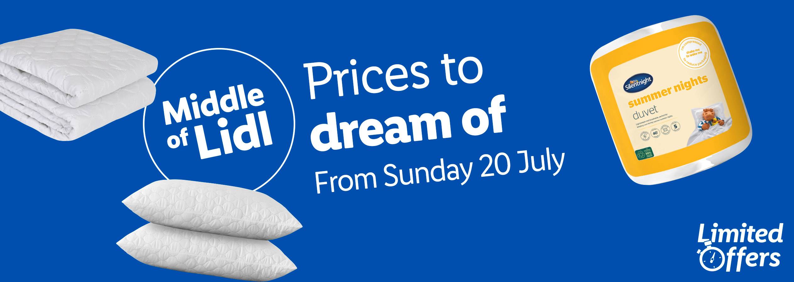 Lidl's Silentnight summer duvet and bedding are on sale from July 20th.